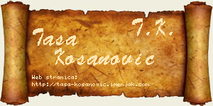 Tasa Kosanović vizit kartica